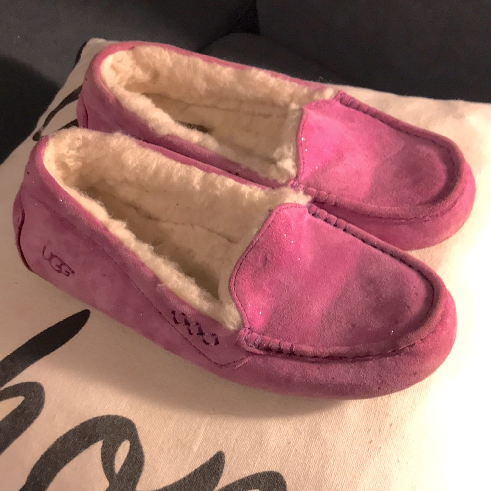 UGG Ansley Pink Glitter Slippers